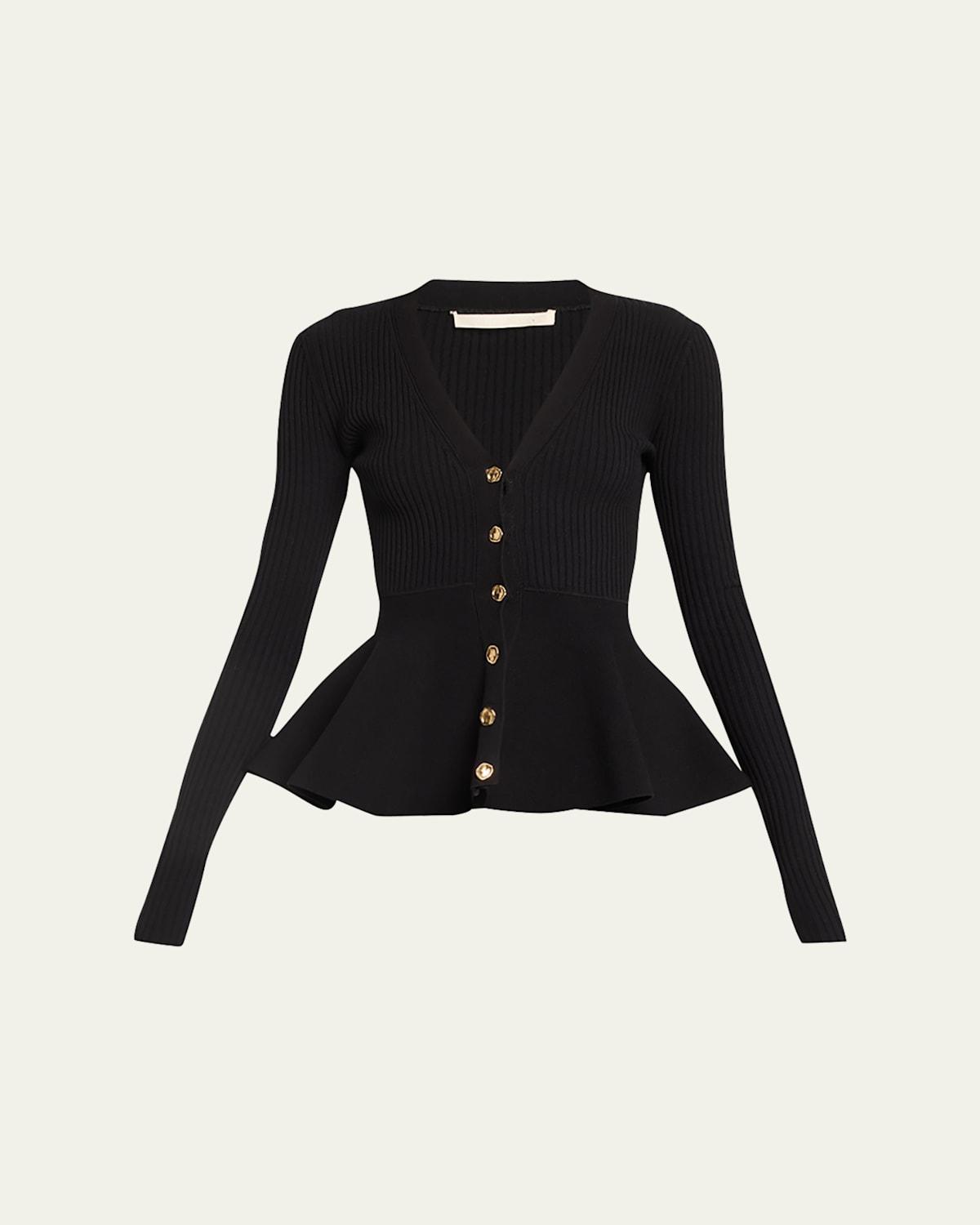 Jason Wu Collection Button Front Peplum Sweater Product Image