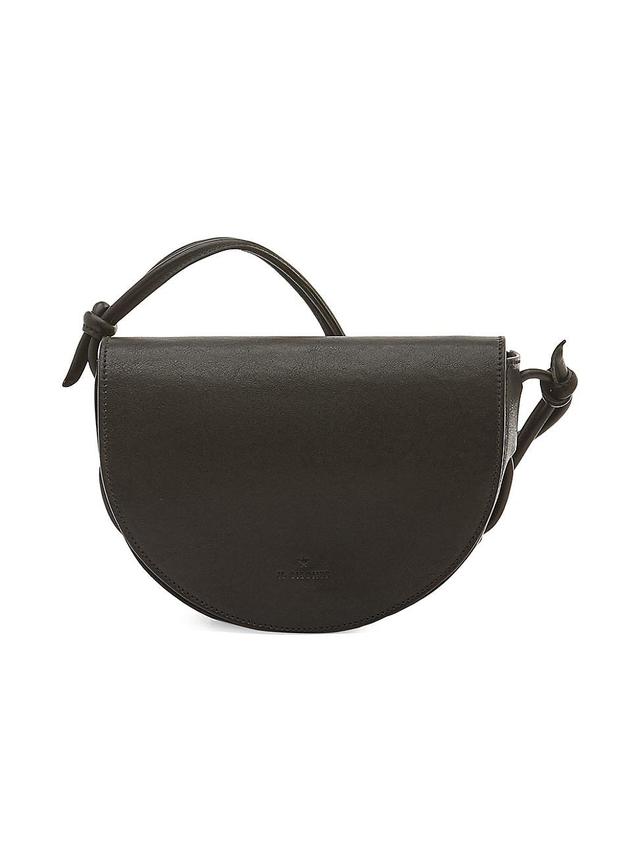 Womens Modulo Leather Saddle Crossbody Bag Product Image