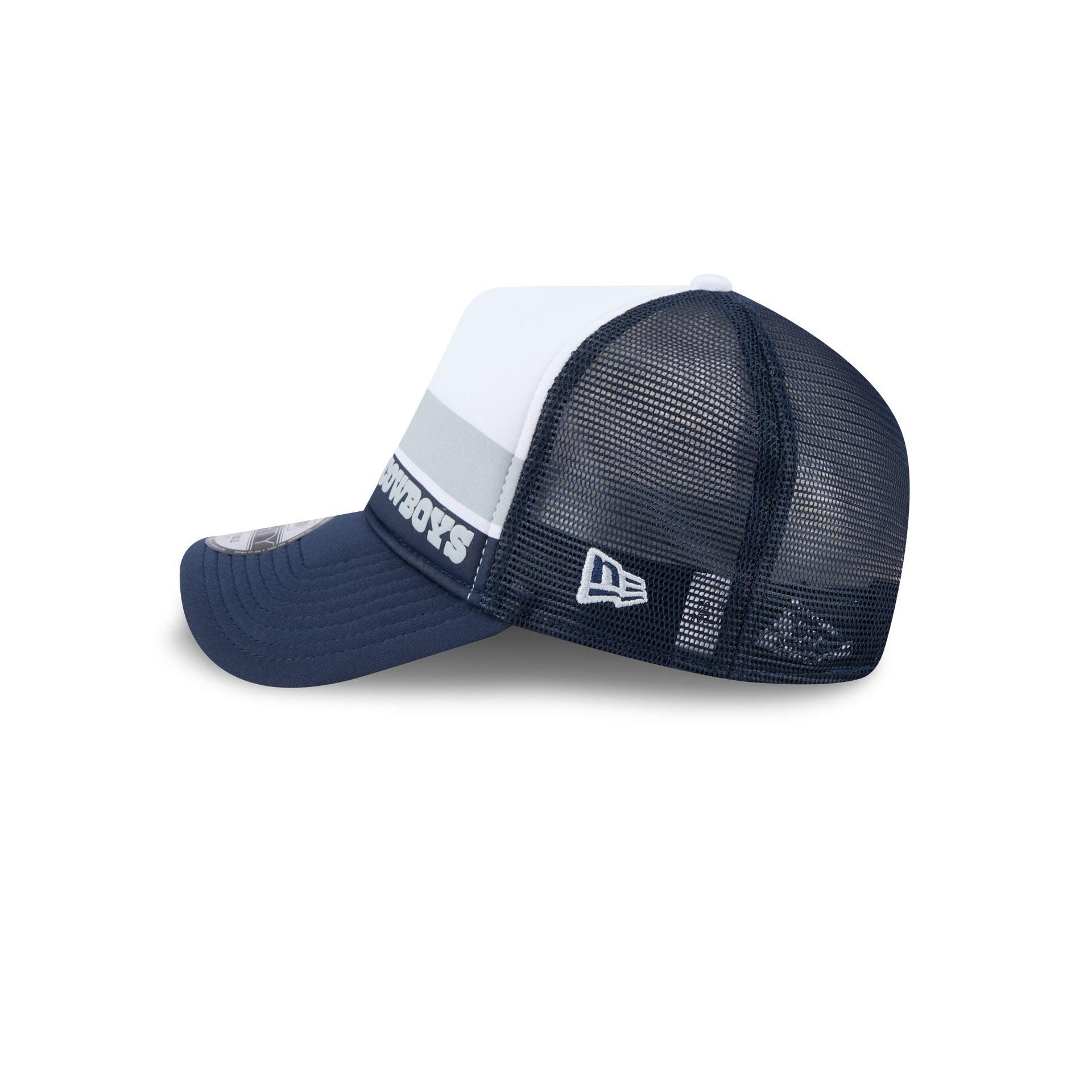 Dallas Cowboys Color Block 9FORTY A-Frame Trucker Snapback Hat Male Product Image