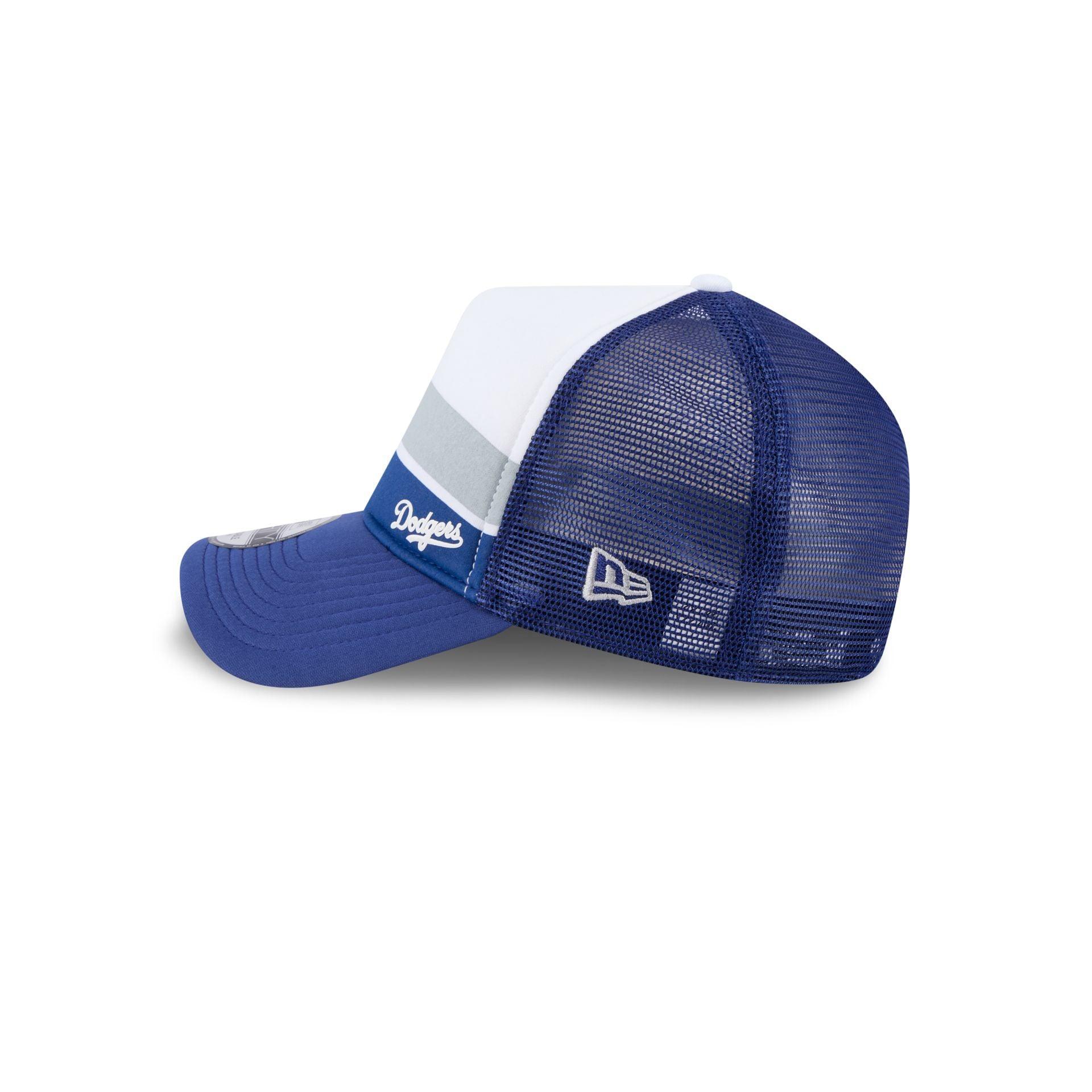 Los Angeles Dodgers Color Block 9FORTY A-Frame Trucker Snapback Hat Male Product Image