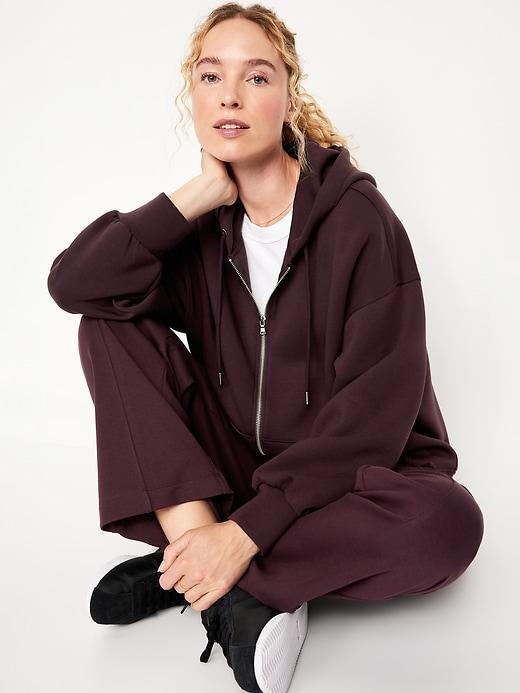 Oversized Bounce Fleece Zip Tunic Hoodie Product Image