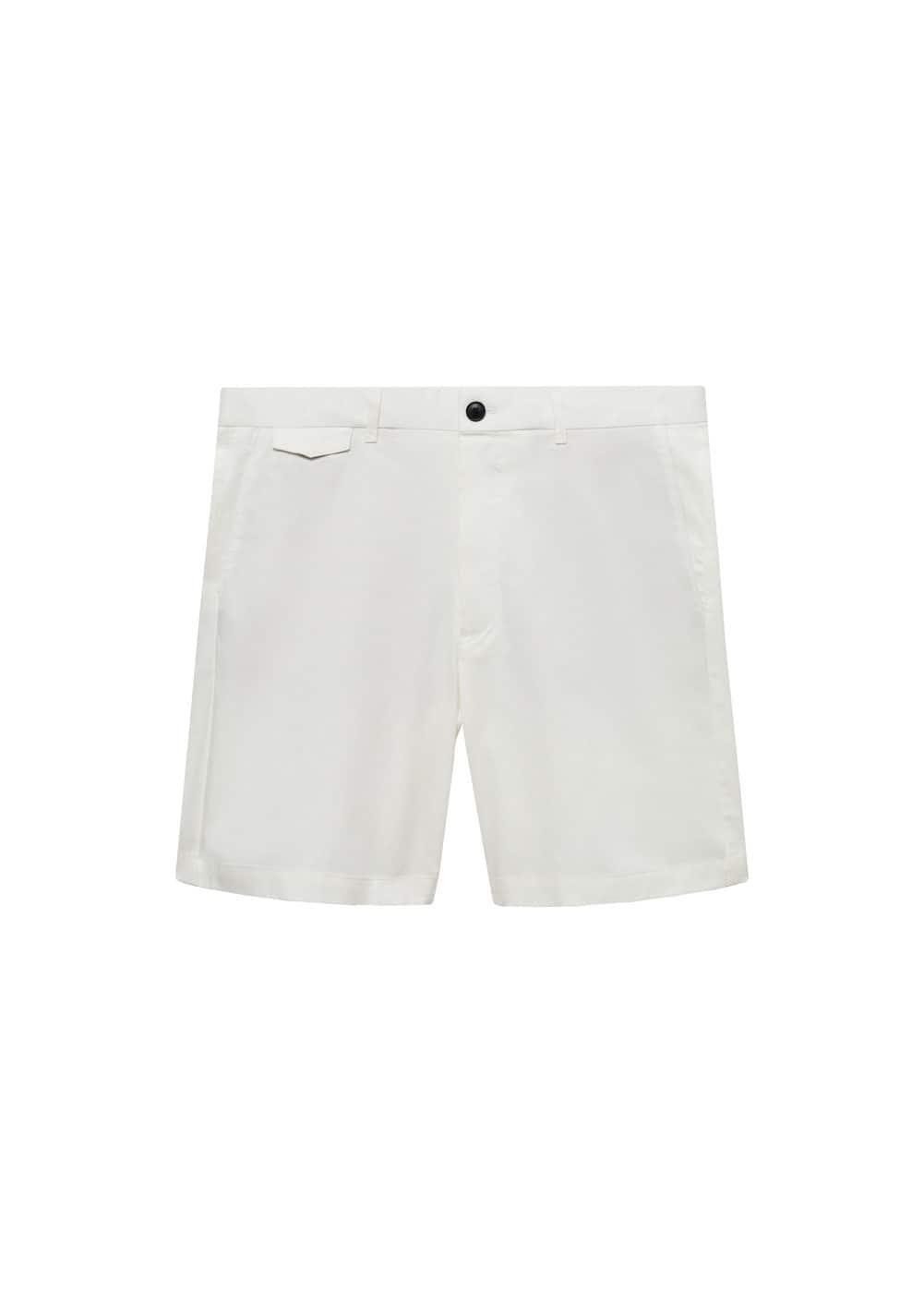 Mango Mens Slim Fit Cotton Bermuda Shorts Product Image