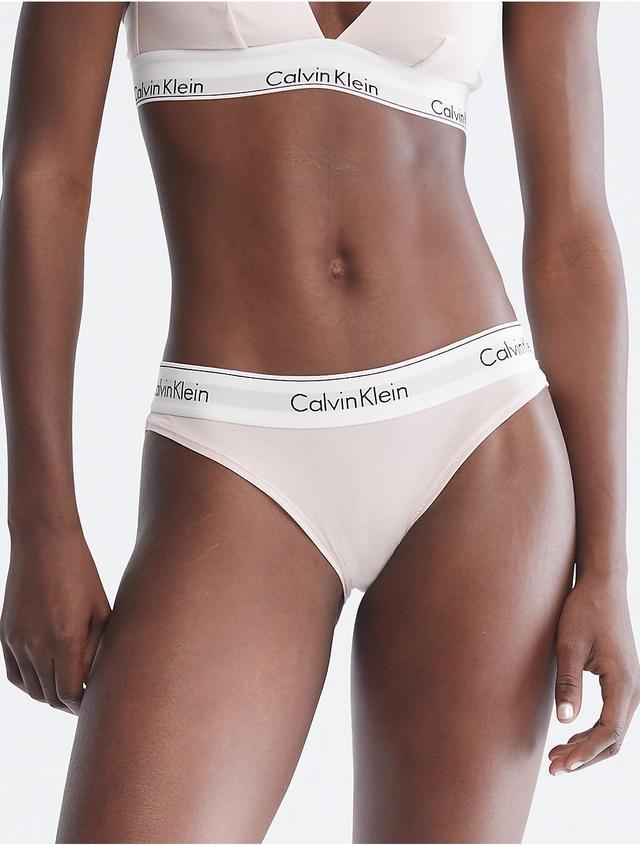 Calvin Klein Modern Cotton Bikini Panty F3787, Womens Med Brown Product Image