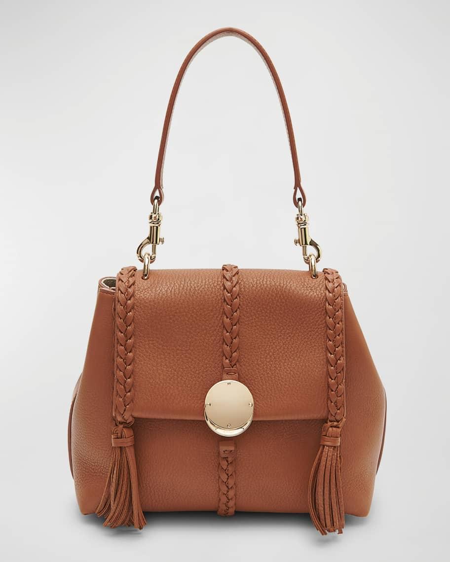 Penelope Small Top-Handle Bag in Smooth Grained Leather Product Image