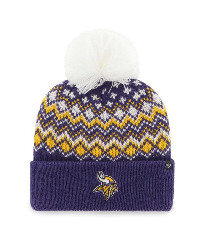 Womens 47 Minnesota Vikings Elsa Cuffed Knit Hat with Pom Product Image