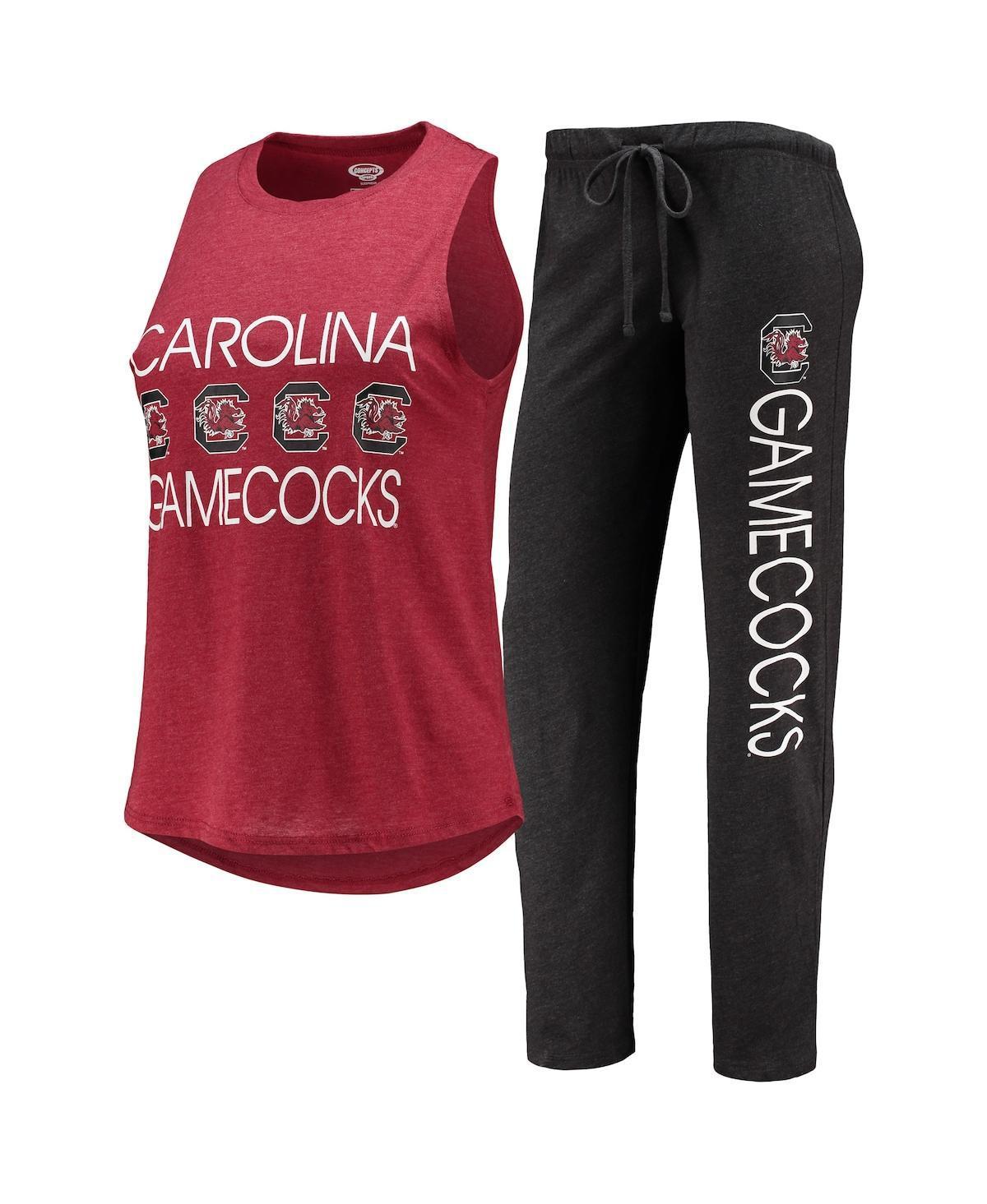 Womens Concepts Sport Black South Carolina Gamecocks Tank Top and Pants Sleep Set - Black Product Image