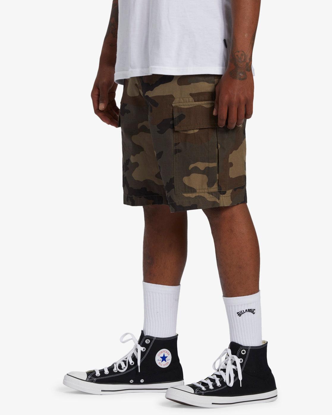 Combat Cargo Shorts - Military Camo Male Product Image