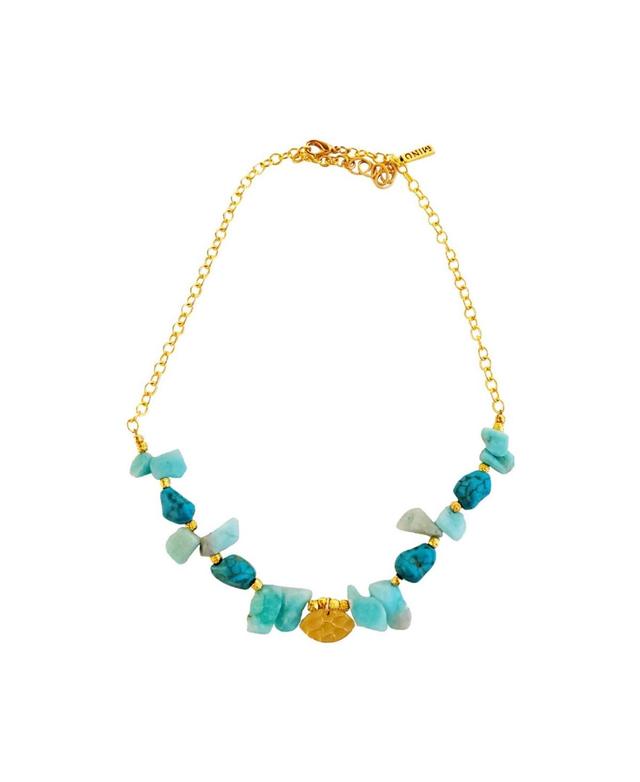 Womens Ain Necklace with Turquoise and Amazonite Stones Product Image