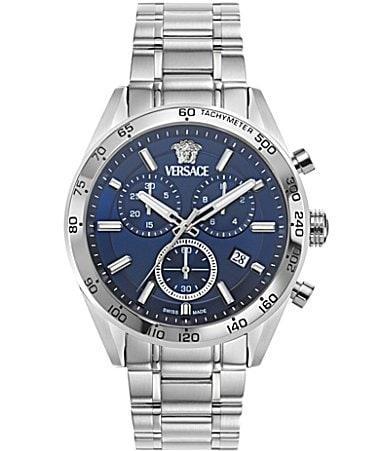 Mens V-Code 41mm Stainless Steel Chronograph Watch Product Image