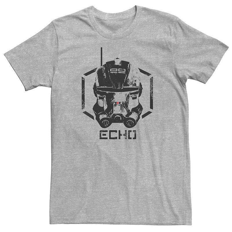 Big & Tall Star Wars: The Bad Batch Echo C1 Tee, Mens Athletic Grey Product Image