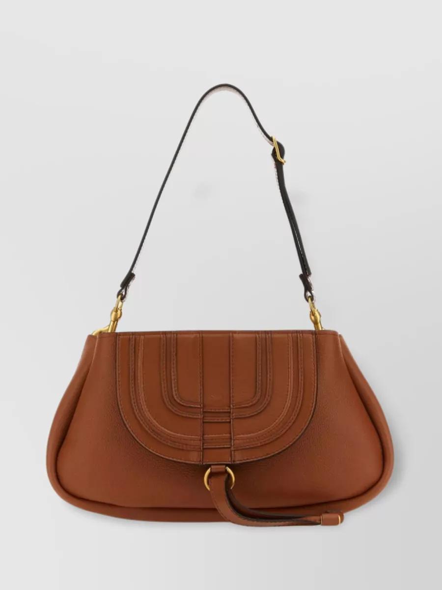 Brown Leather Marcie Clutch product image