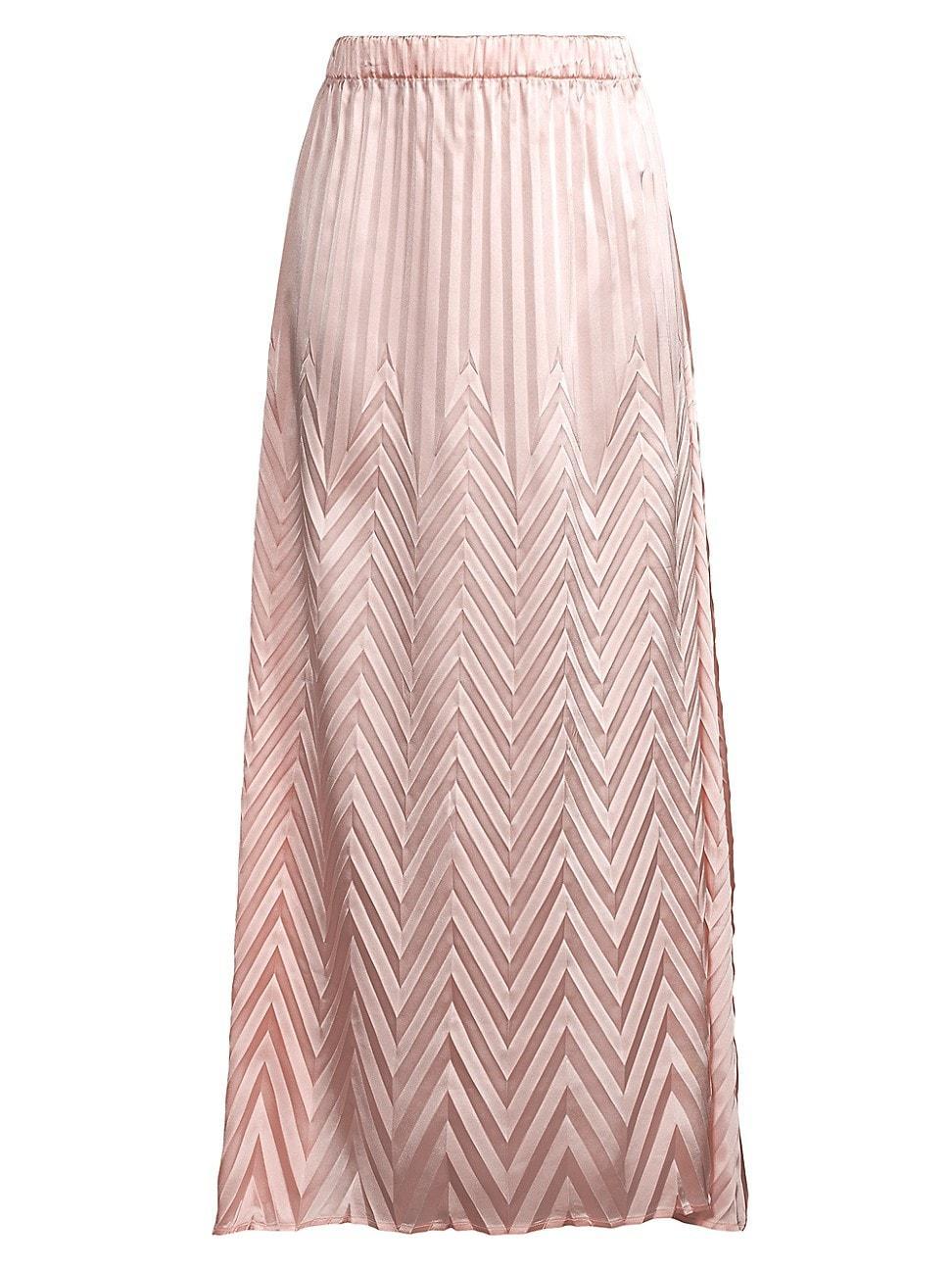 Womens Textured Chevron A-Line Maxi Skirt Product Image