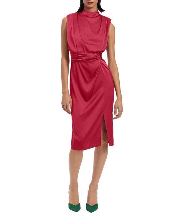 Donna Morgan Stretch Mock Neck Sleeveless Dress Product Image