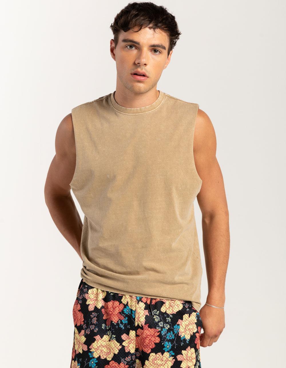 RSQ Mens Acid Wash Muscle Tee Product Image