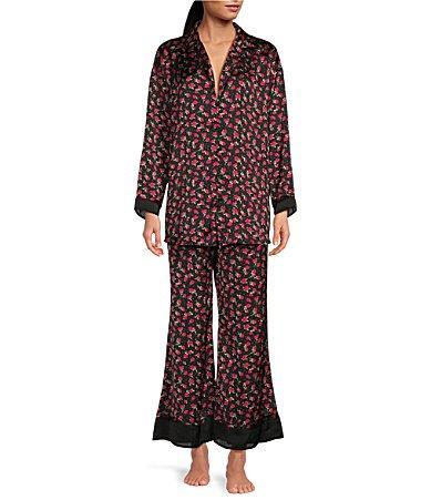 Free People Dreamy Days Floral Print Lightweight Satin Oversized Pajama Set Product Image