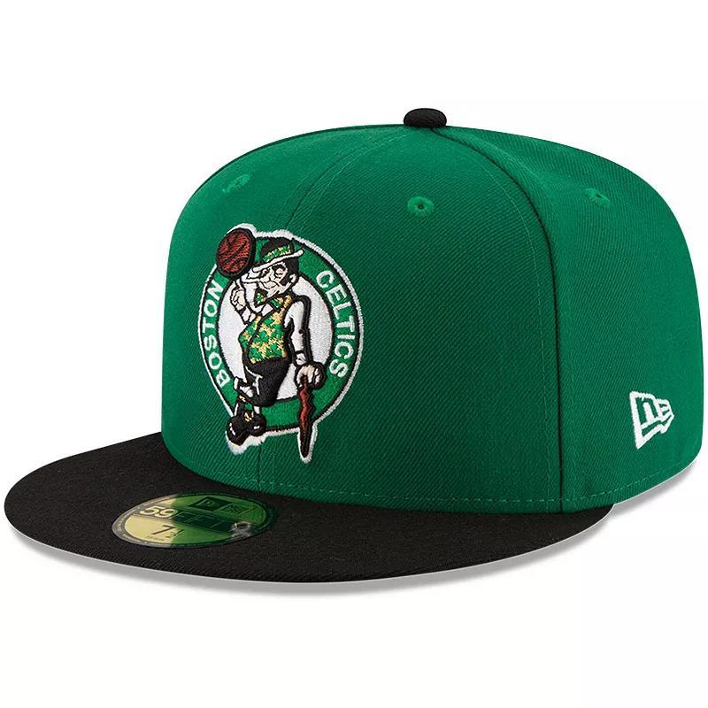 Mens New Era /Black Boston Celtics Official Team Color 2Tone 59FIFTY Fitted Hat Product Image