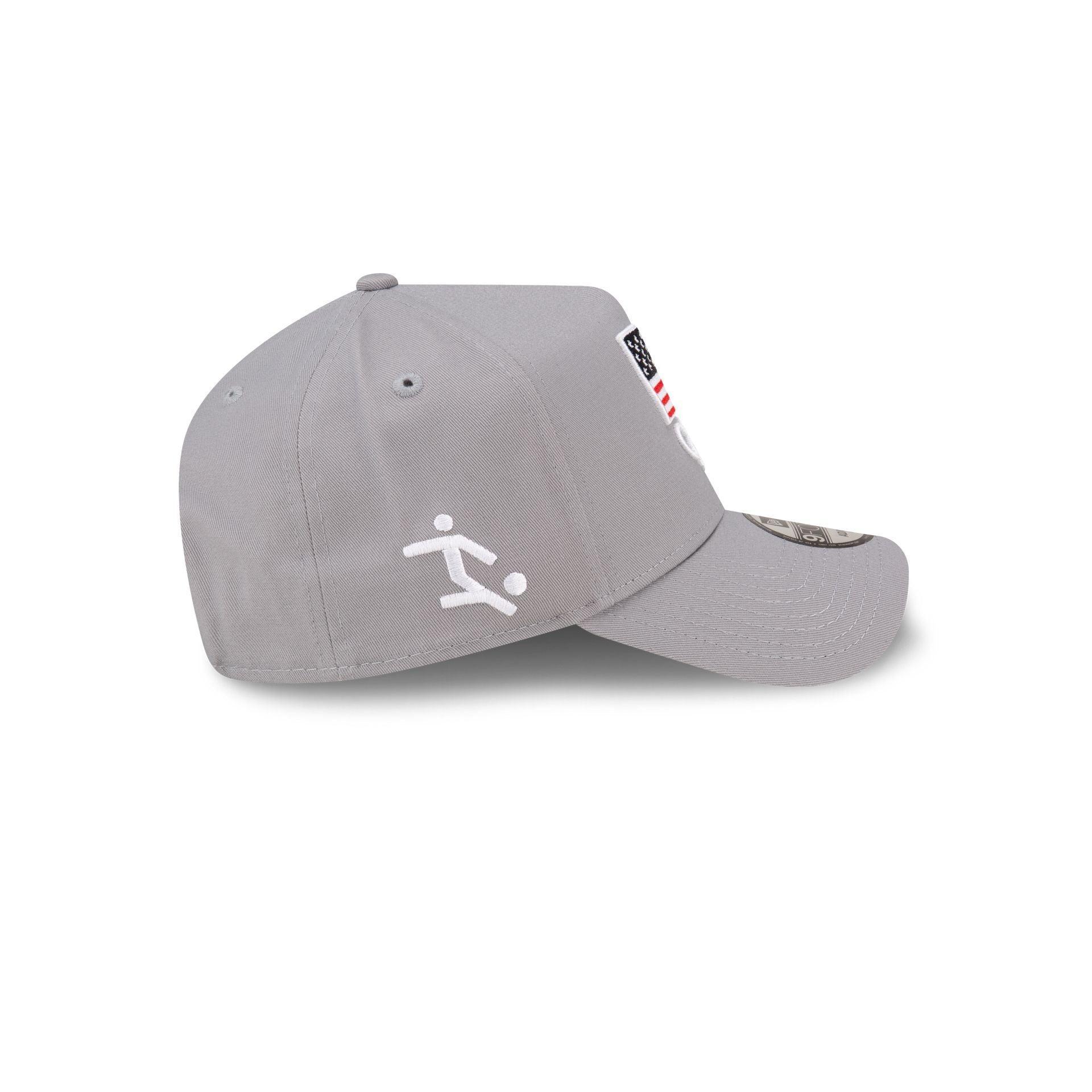 Team USA Tennis Gray 9FORTY A-Frame Snapback Hat Male Product Image