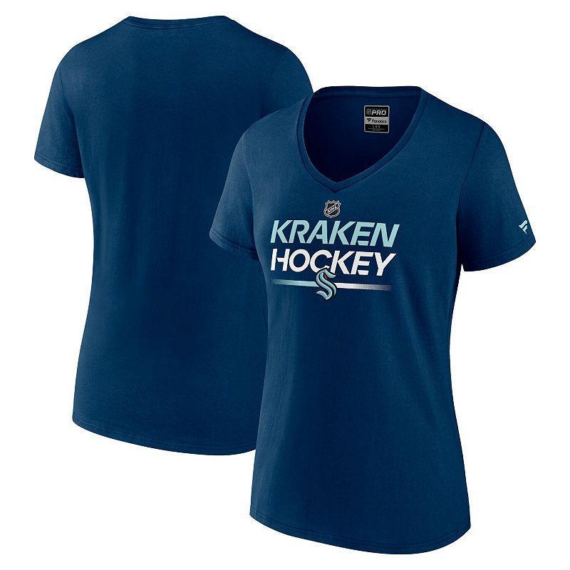 Womens Fanatics Branded Blue Toronto Maple Leafs Authentic Pro V-Neck T-Shirt Product Image