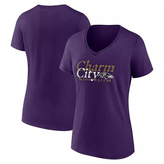 Womens Fanatics Baltimore Ravens Hometown Defensive Stand V-Neck T-Shirt Product Image