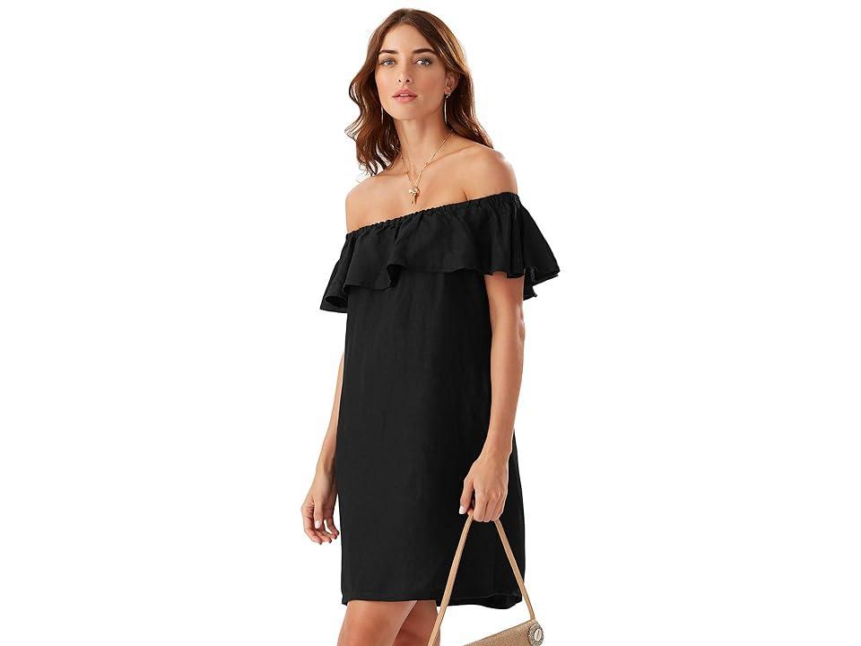 Tommy Bahama Dyed Linen Off-the-Shoulder Swim Cover Up Dress Product Image