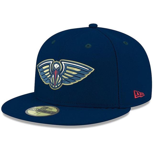 Mens New Era Navy New Orleans Pelicans Official Team Color 59FIFTY Fitted Hat NOR Blue Product Image