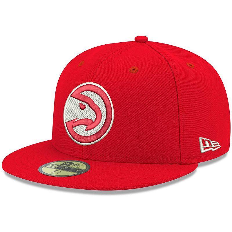 Mens New Era Atlanta Hawks Official Team Color 59FIFTY Fitted Hat Product Image