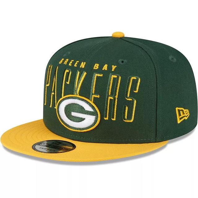 Mens New Era /Gold Bay Packers Headline 9FIFTY Snapback Hat Product Image