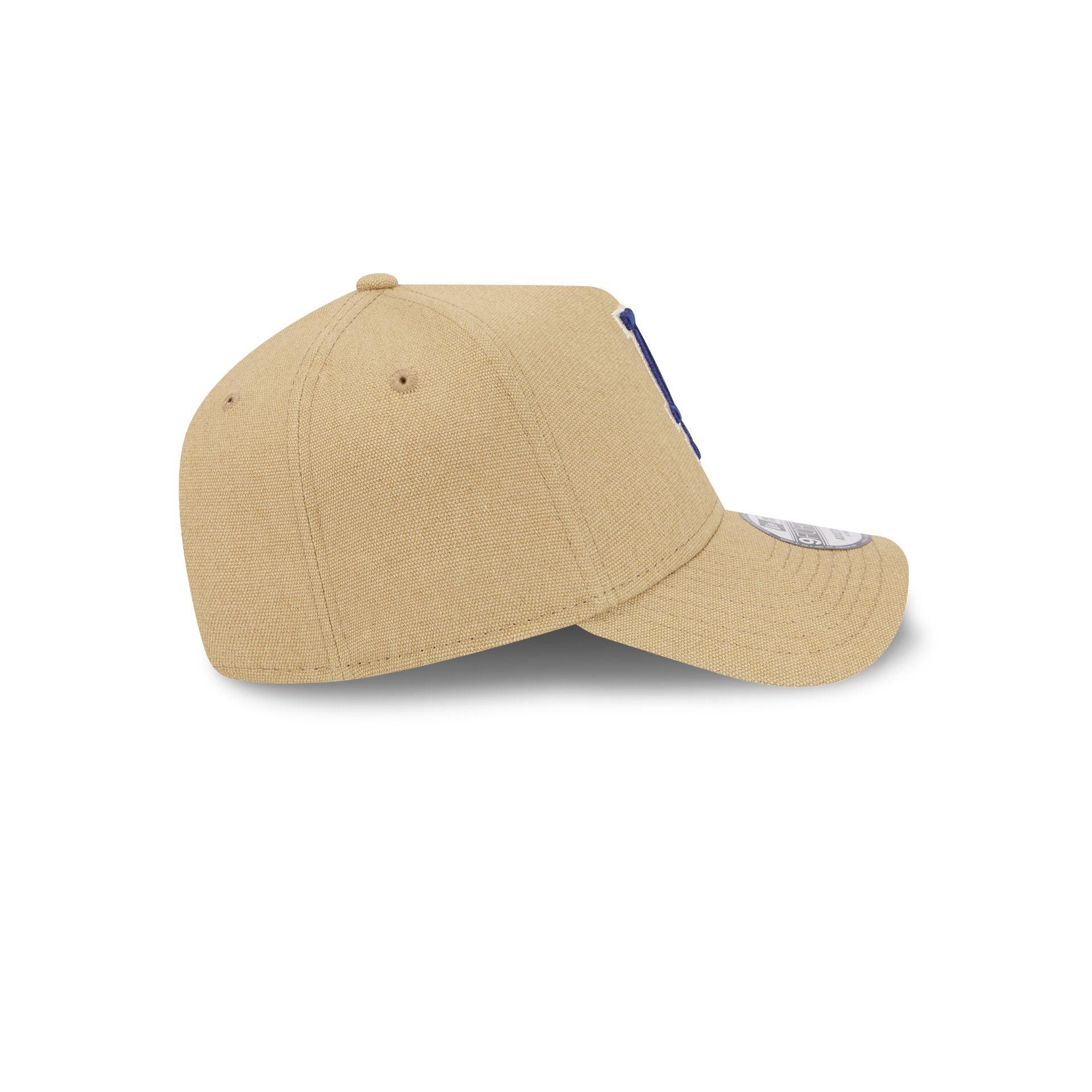 Los Angeles Dodgers Logo Essentials Khaki 9FORTY A-Frame Snapback Hat Male Product Image