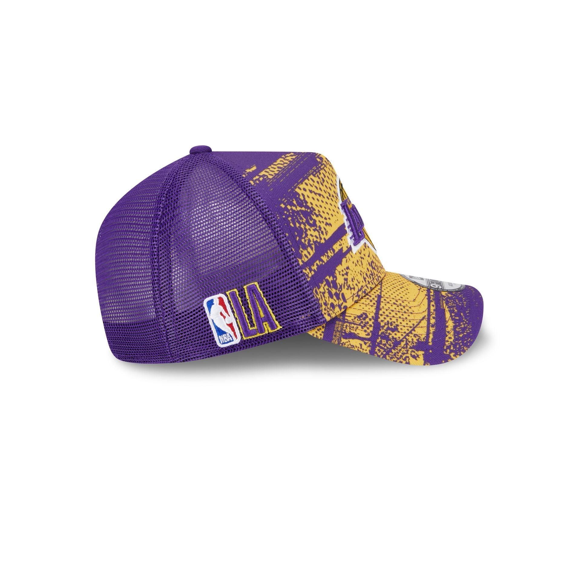 Los Angeles Lakers 2024 Tip-Off 9FORTY A-Frame Trucker Hat Male Product Image