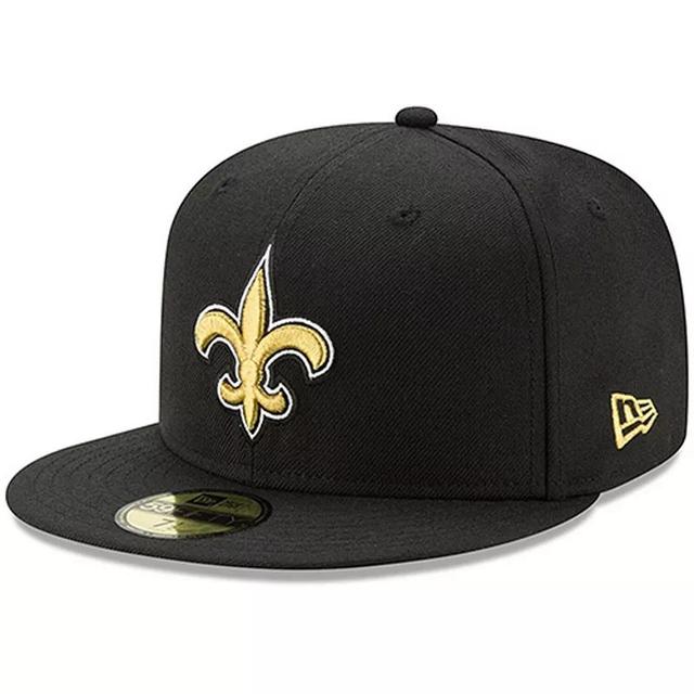 Mens New Era Black New Orleans Saints Omaha 59FIFTY Fitted Hat Product Image