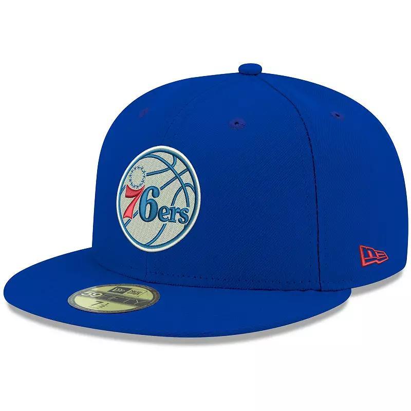 Mens New Era Royal Philadelphia 76ers Official Team Color 59FIFTY Fitted Hat Product Image