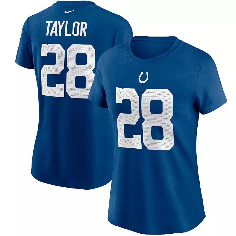 Womens Nike Jonathan Taylor Royal Indianapolis Colts Name & Number T-Shirt Product Image