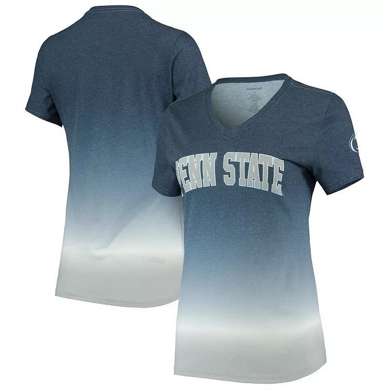 Womens Penn State Nittany Lions Ombre V-Neck T-Shirt Blue Product Image