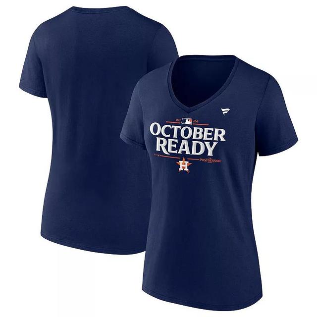 Womens Fanatics Branded Atlanta Braves 2023 Postseason Locker Room V-Neck T-Shirt Blue Product Image