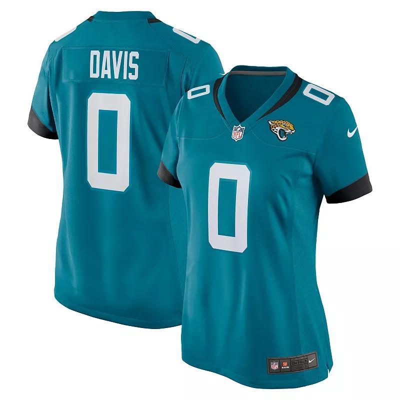 Womens Nike Gabe Davis Teal Jacksonville Jaguars Team Game Player Jersey Product Image