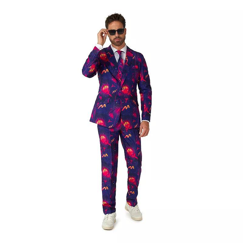 Mens Suitmeister Retro Neon Navy Suit Set Product Image