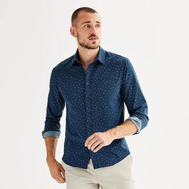 Mens FLX Slim Performance Untucked-Fit Button Down Shirt Product Image