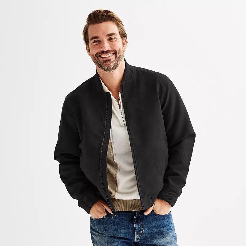 Apt. 9 Mens Faux Suede Bomber Jacket Product Image