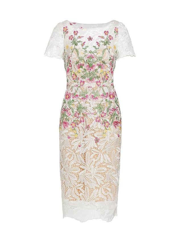 Womens Guipure Lace Midi-Dress Product Image