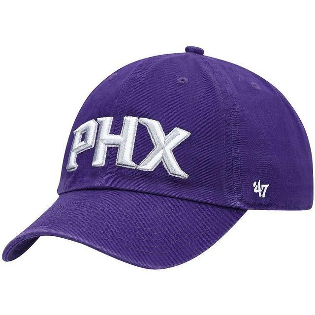 Mens 47 Purple Phoenix Suns Clean Up Wordmark Adjustable Hat Product Image