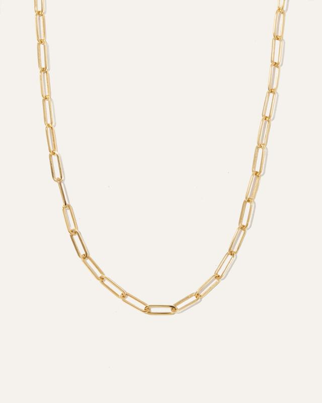 14K Gold Large Paperclip Chain Necklace Product Image