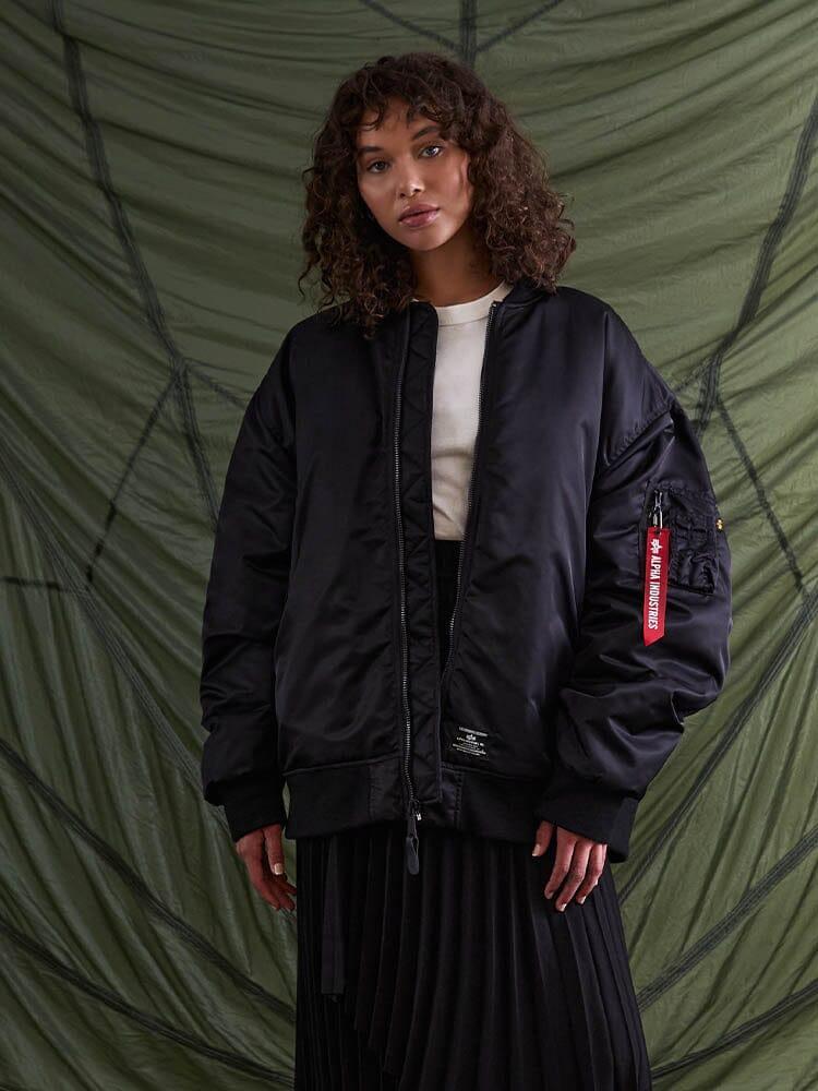 WOMEN'S OVERSIZED MA-1 MOD BOMBER JACKET Product Image