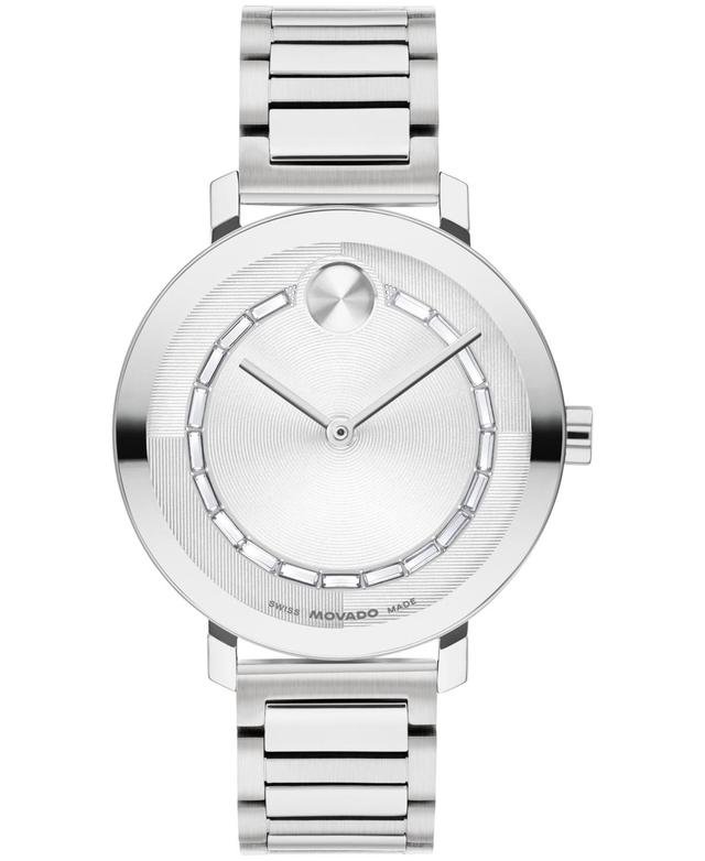 Movado Bold Womens Evolution 2.0 Quartz Analog Silver Stainless Steel Bracelet Watch Product Image