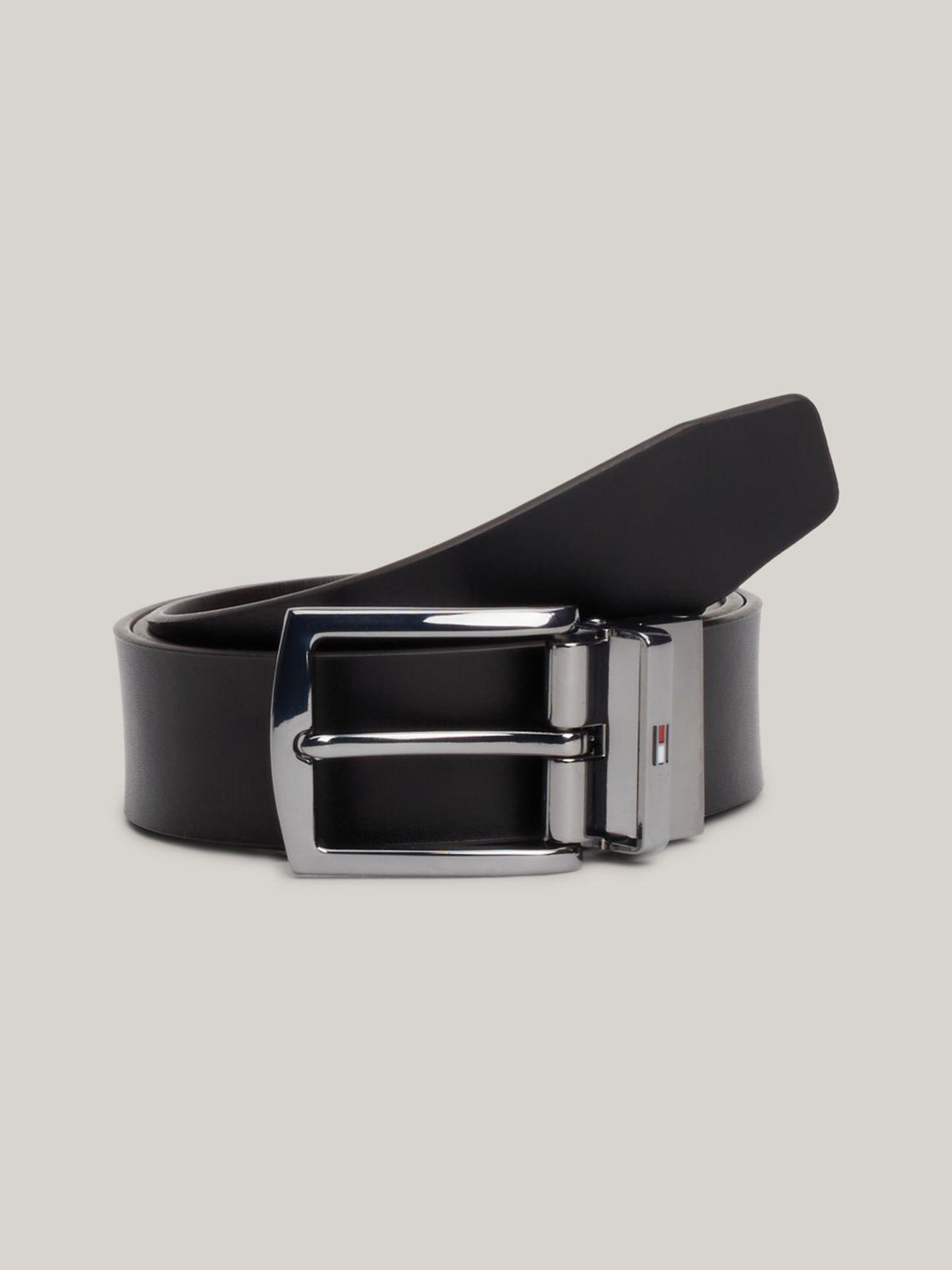 Tommy Hilfiger Men's Flag Logo Leather Belt Product Image