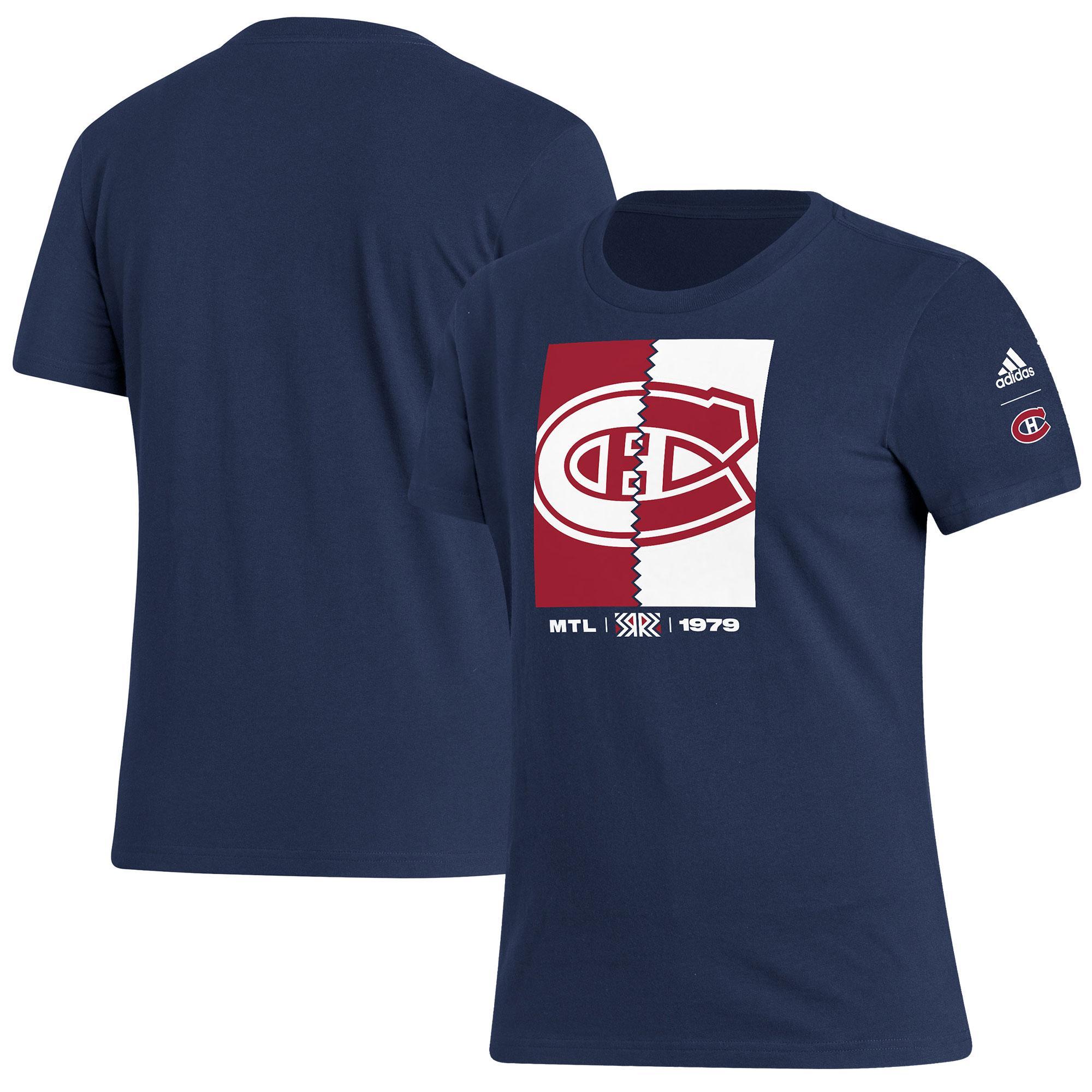 Womens adidas Montreal Canadiens Reverse Retro 2.0 Playmaker T-Shirt Blue Product Image