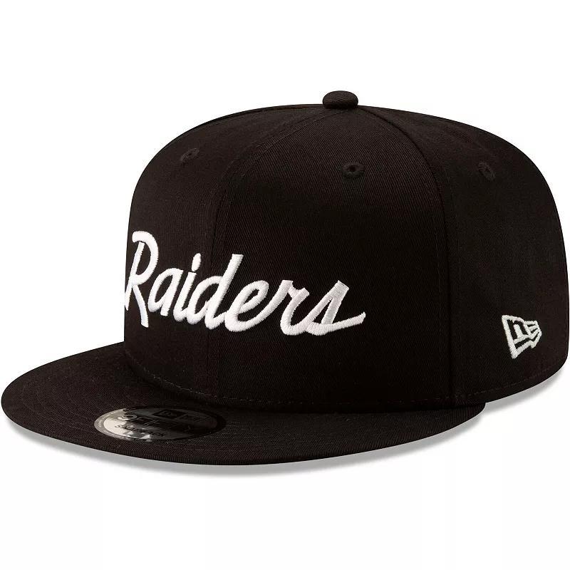 Mens New Era Las Vegas Raiders Throwback 9FIFTY Adjustable Snapback Hat Product Image