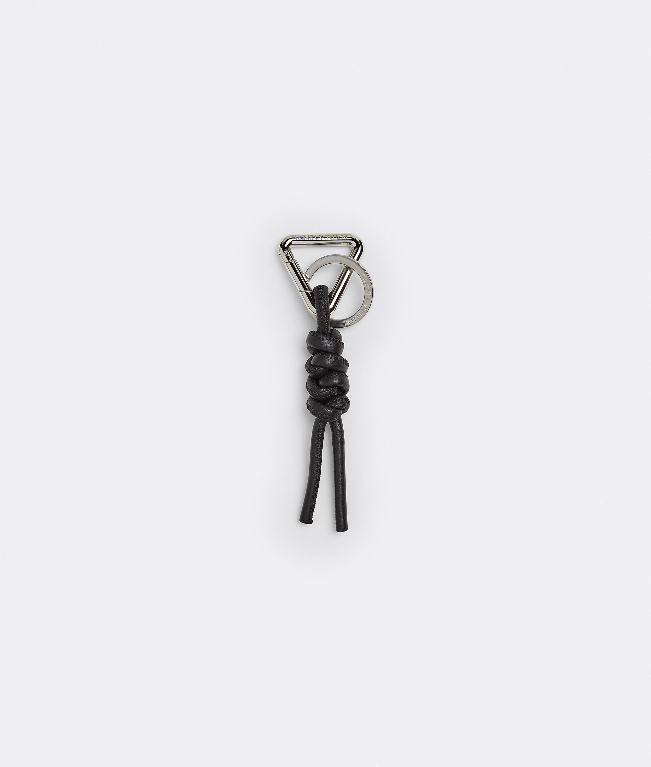 Men's Triangle Key Ring in Nero Product Image