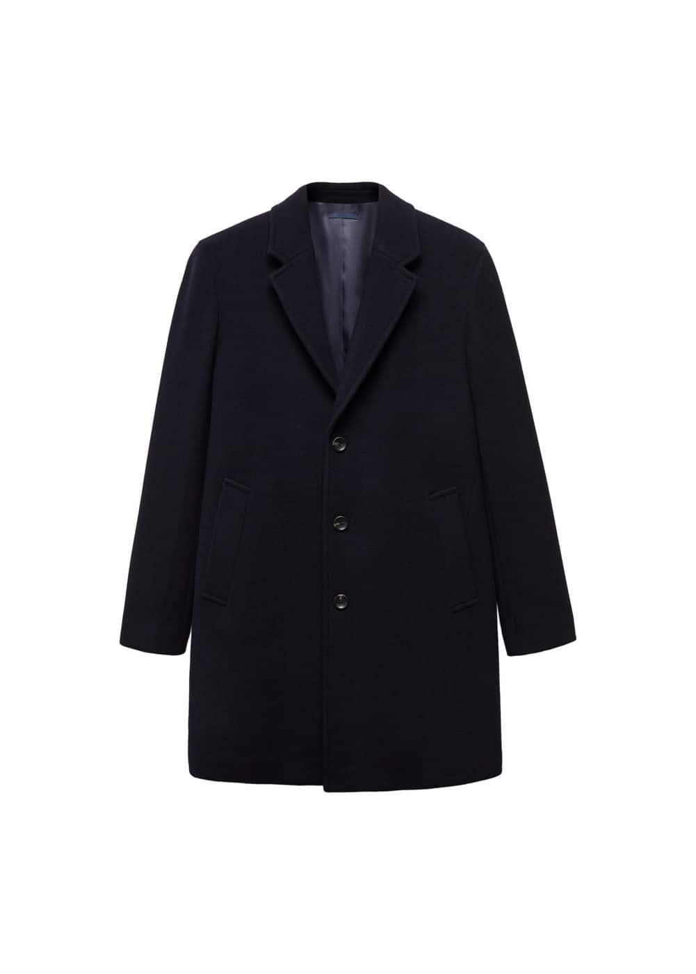 MANGO MAN - Lightweight recycled wool coat dark navyMen Product Image