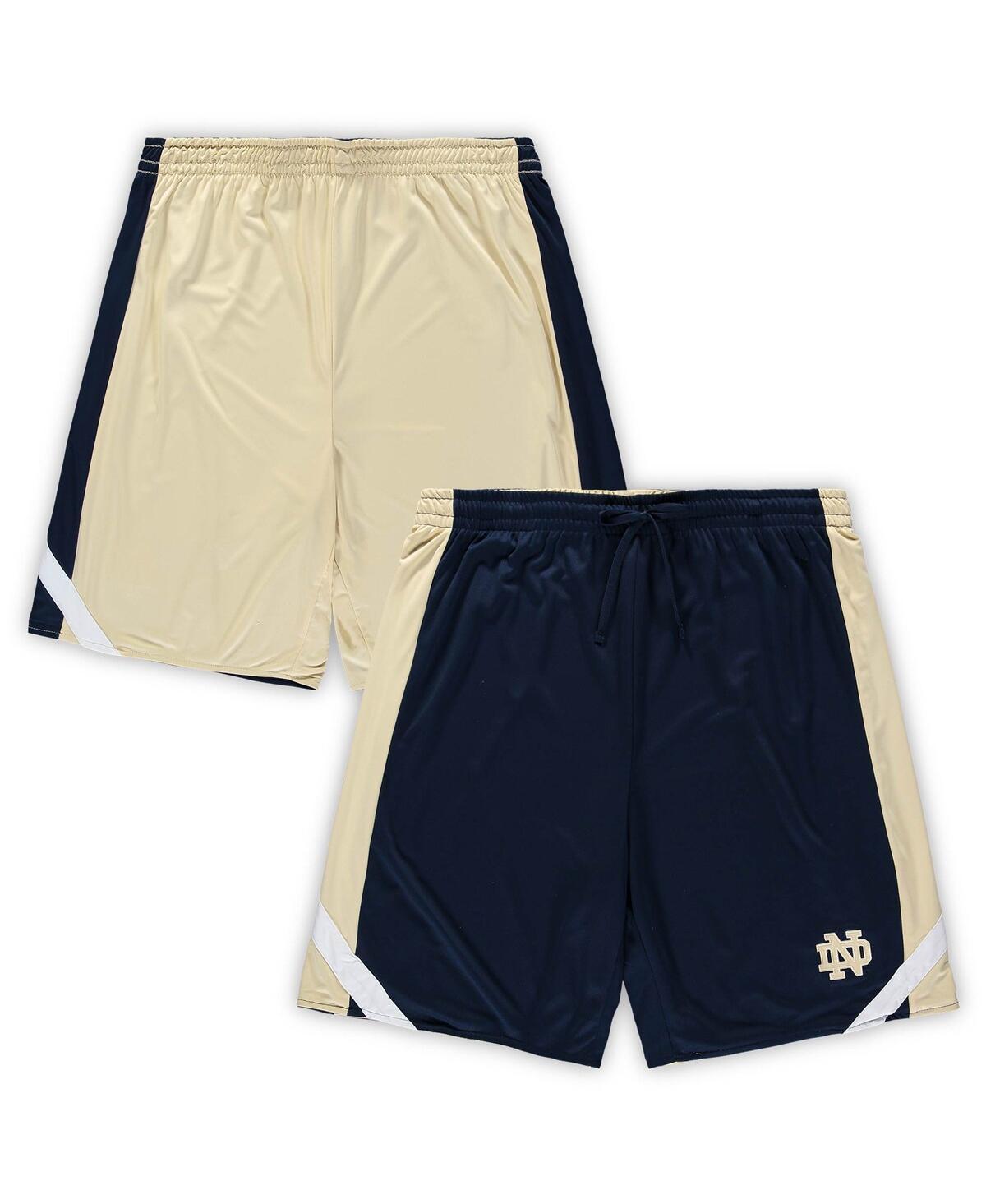 Mens Colosseum /Gold Notre Dame Fighting Irish Big & Tall Team Reversible Shorts Blue Product Image