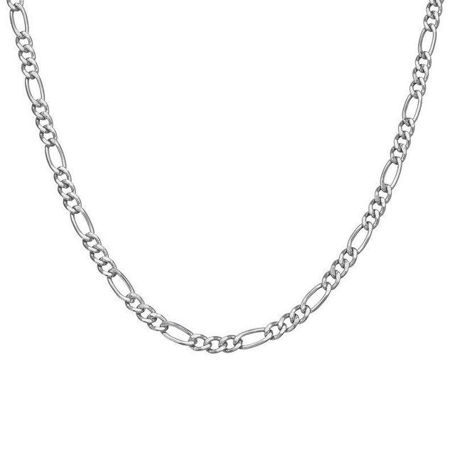 Giorgio di Vicenza Sterling Silver Mens Large Figaro Chain Necklace Product Image